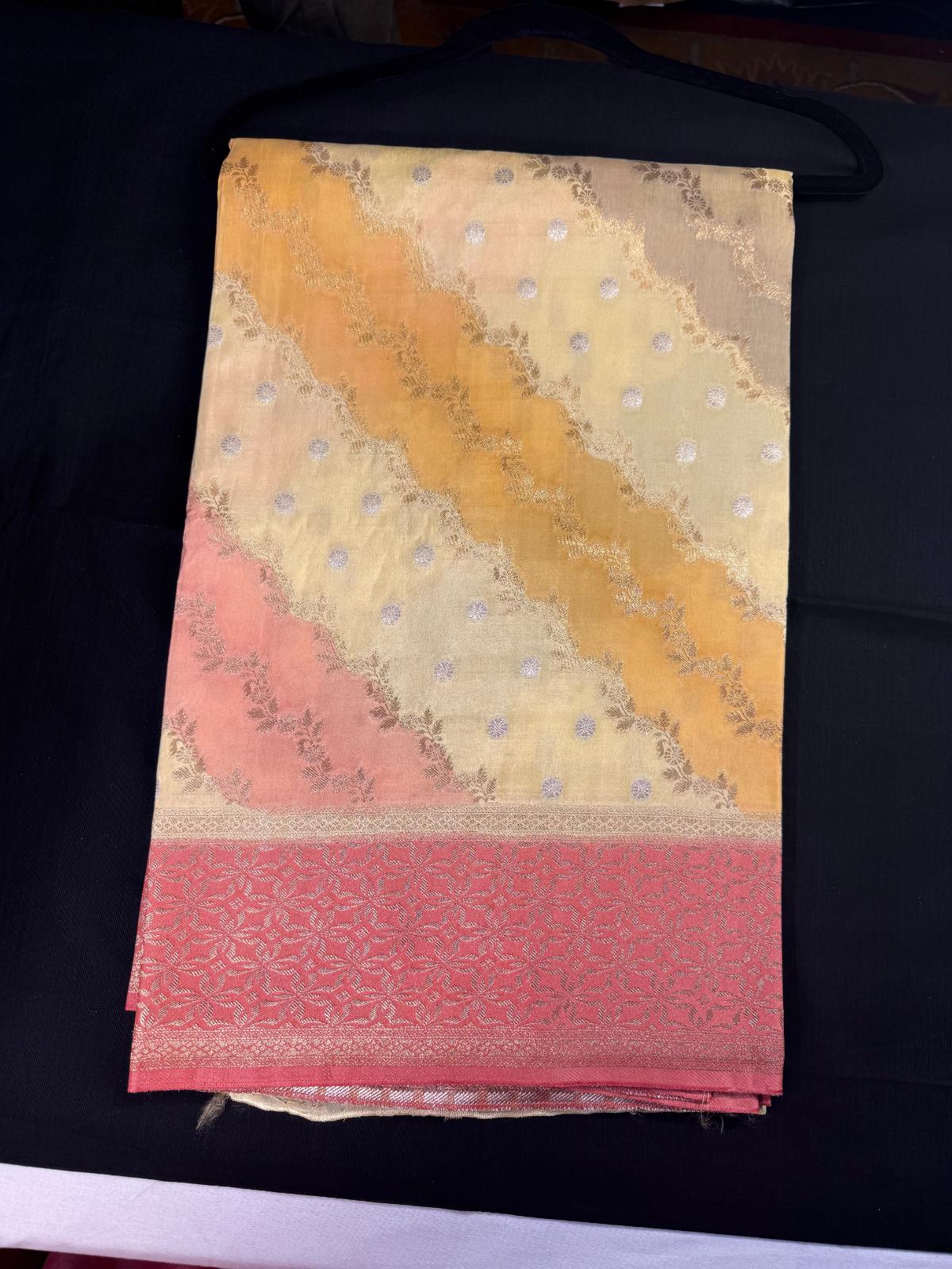 Multi-color Moonga Silk, with Rankat design