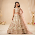 Girls Embroidered Lehenga Set