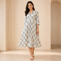 Cotton A-Line Dress for Women — Everyday Ethnic Wear