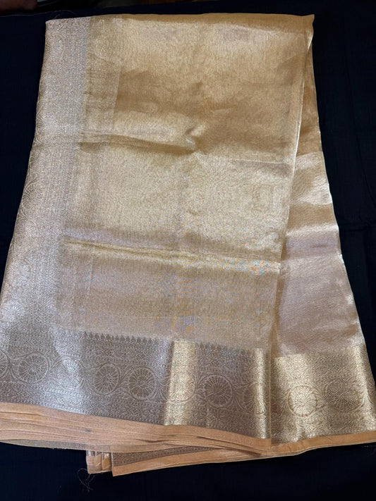 Gold Banarasi Tissue with jacquard blouse