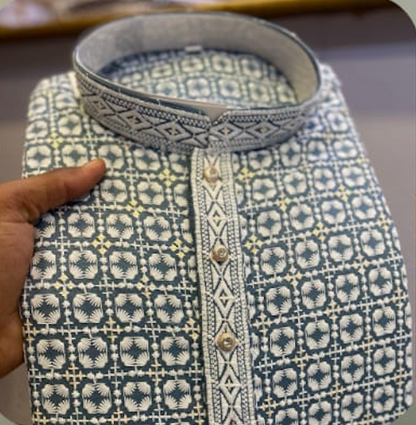 Chikankari Schiffli Work Kurta in 14 colors